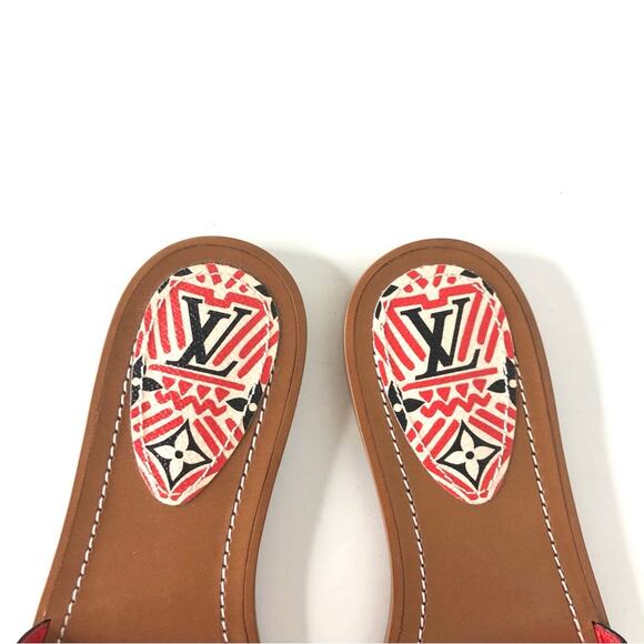 Louis Vuitton Crafty Lock It LV Monogram Slides Mules Flats Sandals 36 - Picture 5 of 11